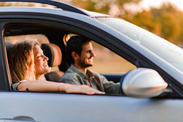 istock Young couple on a road trip 1366760058