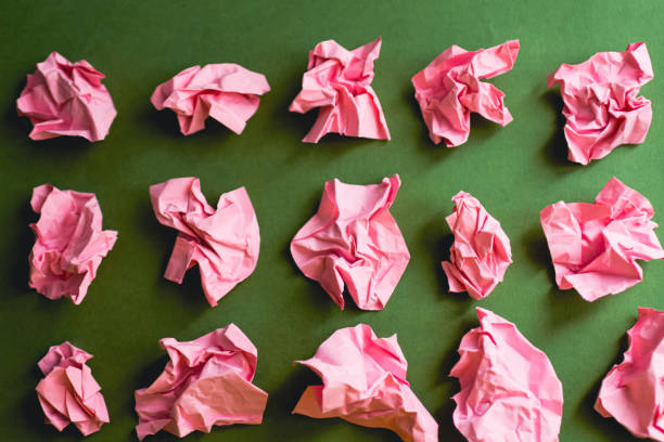 istock Rose trash stickers on green background 1366760933