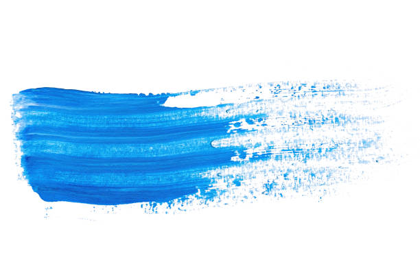 istock abstract acrylic watercolor paint brush stroke texture isolated on white background for logo and banner. design, creative, and illustration. 1366764208