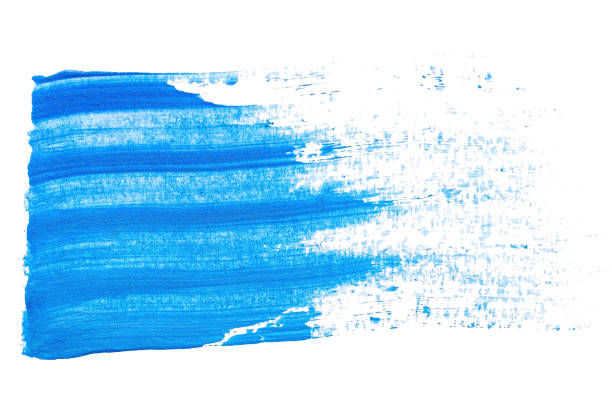 istock abstract acrylic watercolor paint brush stroke texture isolated on white background for logo and banner. design, creative, and illustration. 1366764230