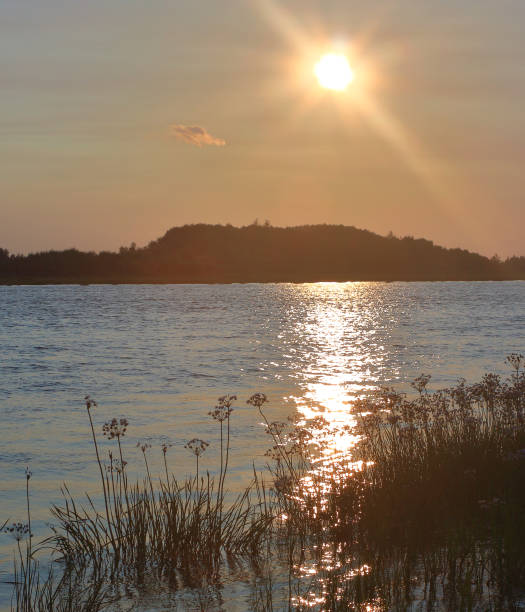 イルティシュ川の夕べ - irtysh river ストックフォトと画像