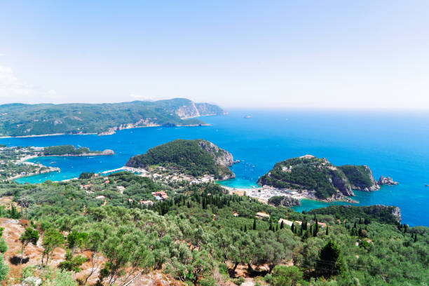 istock Paleokastritsa beach on Korfu, Greece 1366768095