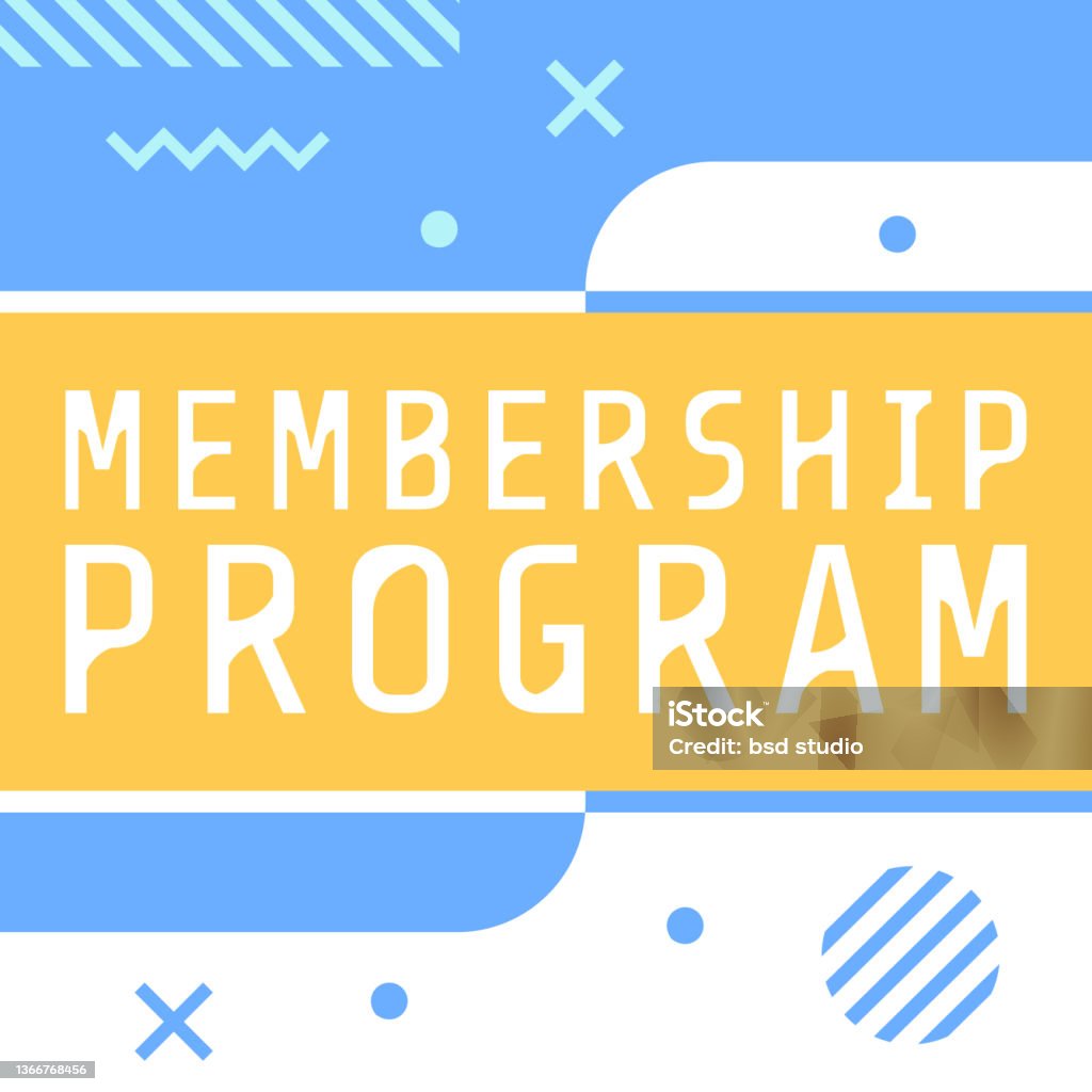 Membership Program Graphics Membership Program Bold Promotional Poster Stock Illustration ...