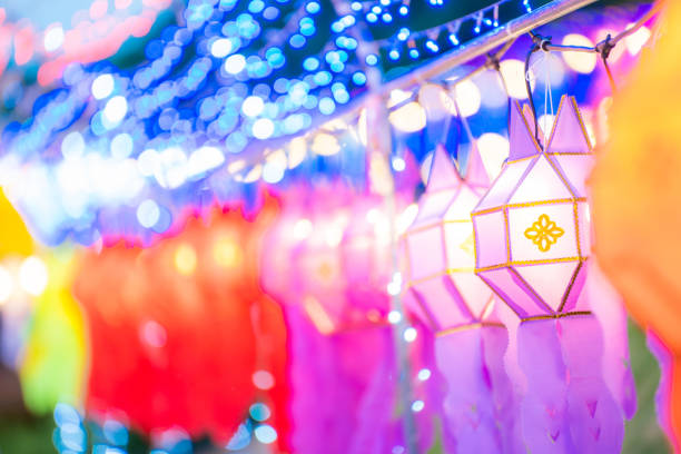 istock Beautiful Lanna lantern Thai style 1366769437