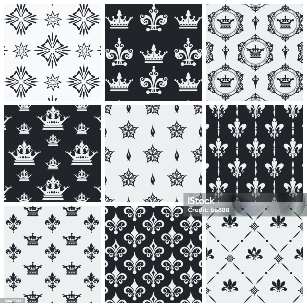 Modern Royal Pattern Royal Seamless Patterns For Design Vector Stock Illustration - Download ...
