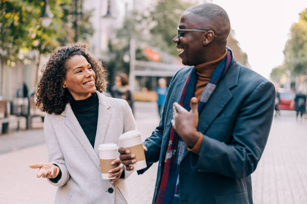 istock Happy young couple outdoors. 1366778251