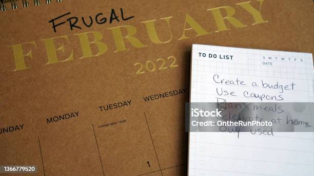 Frugal February Stock Photo - Download Image Now - Miserly, February, Advice