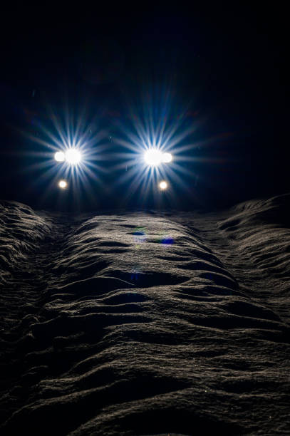 istock Car headlights close up included with light. 1366783403