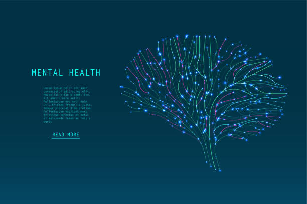 illustrazioni stock, clip art, cartoni animati e icone di tendenza di connessioni cerebrali astratte e luminose - neuroscienza