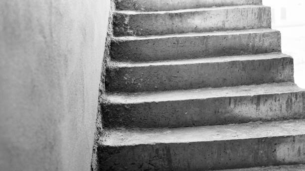 istock Abstract steps.Stone stairway often seen on monuments and landmarks, wide stone stairs. 1366797609