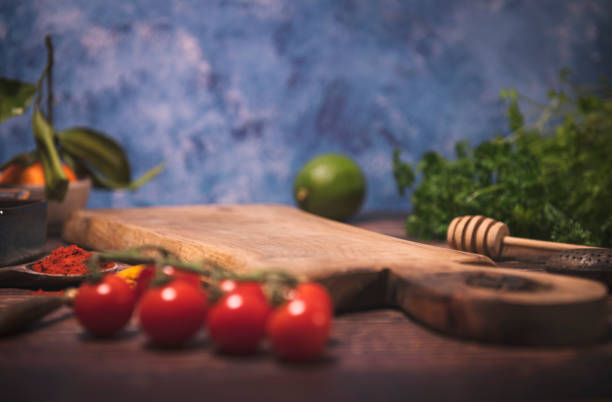 indian spices on cutting board.