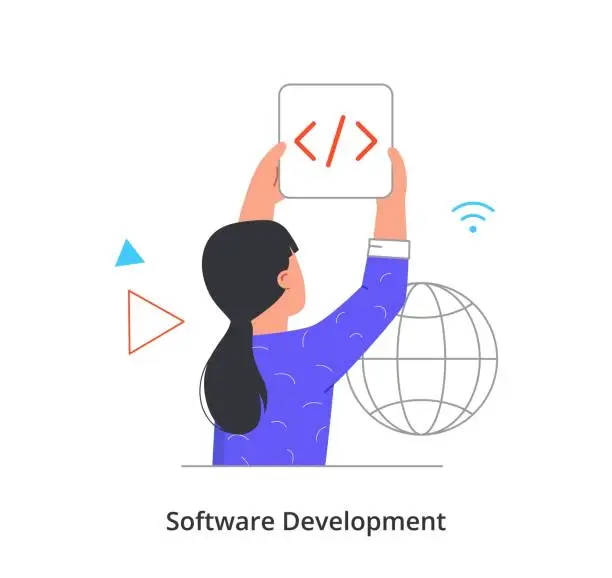 Vector illustration of Software Development abstract concept