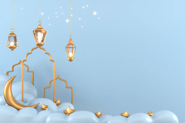 istock Ramadan Kareem Greeting Background Islamic 3d illustrator design 1366800944