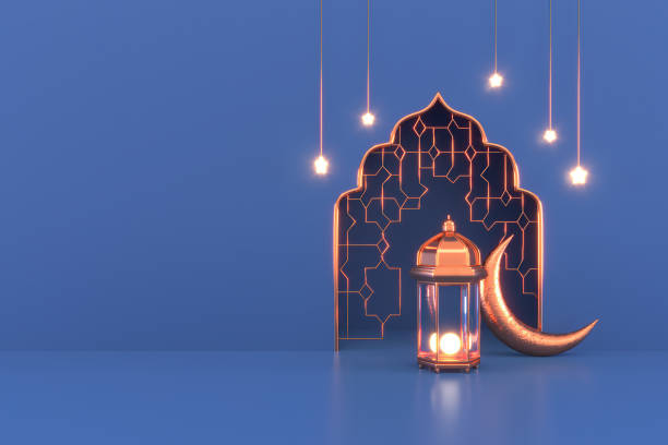 istock Ramadan Kareem Greeting Background Islamic 3d illustrator design 1366801154