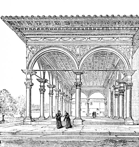 Santa Maria delle Grazie, Arezzo, Italy Santa Maria delle Grazie, Arezzo, Italy from out-of-copyright 1898 book "Blackie's Modern Cyclopedia of Universal Information". arezzo stock illustrations