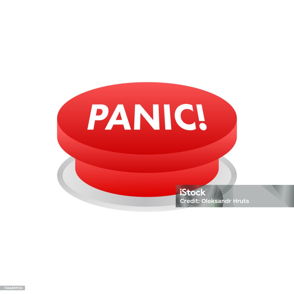 Panic Button Picture Panic Push Button Great Design For Any Purposes Flat Design Vector ...