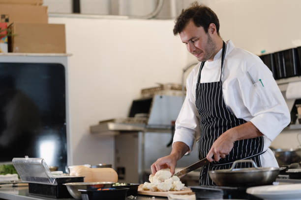 istock Chef cooking healthy food for delivery 1366813402