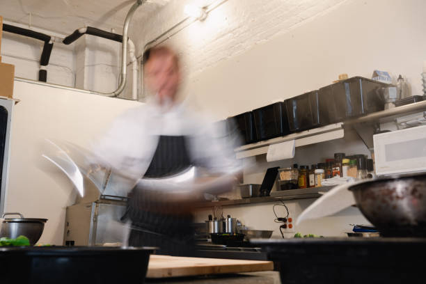 istock Chef cooking healthy food for delivery 1366813425
