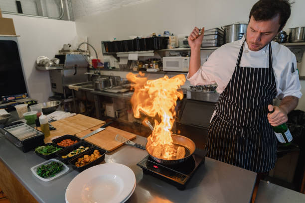 istock Chef cooking healthy food for delivery 1366813478