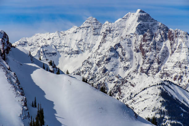 domaine skiable à aspen, colorado - aspen highlands photos et images de collection