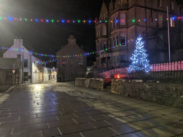 istock Stromness Orkney Scotland street at night 1366815465