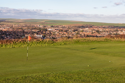 Seaford golf course, East Sussex, UK
