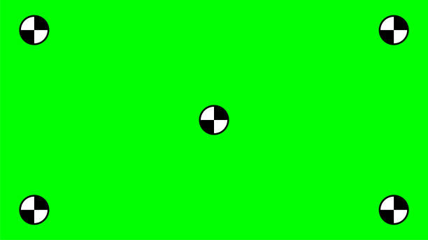 Green chromakey track point. Chromakey Background. Vector stock illustration. vector art illustration