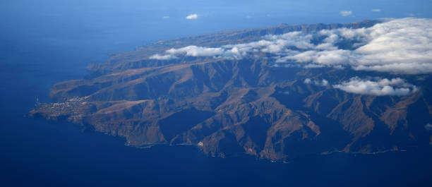 istock Island seen from above, La Gomera, Spain 1366819731