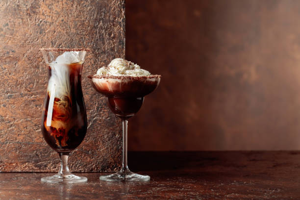 istock Cold coffee and chocolate cocktails. 1366820963