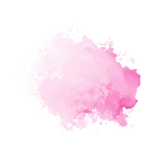istock Abstract pink watercolor water splash on a white background 1366822138