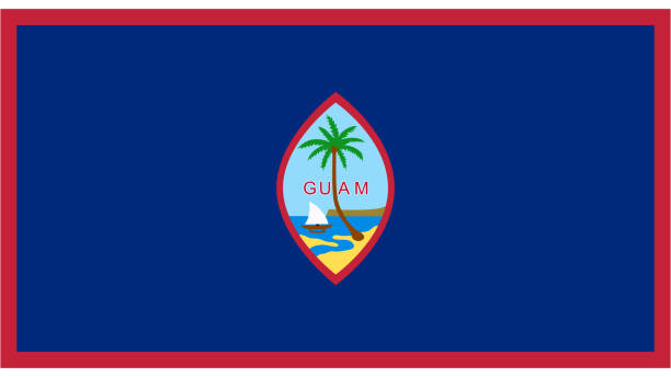 bildbanksillustrationer, clip art samt tecknat material och ikoner med national flag of guam eps file - guamanian flag vector file - bear rock guam