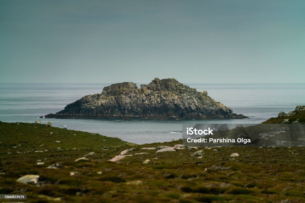 Rock formation on Tresco island in the Isles of Scilly. England Isles of Scilly Stock Photo
