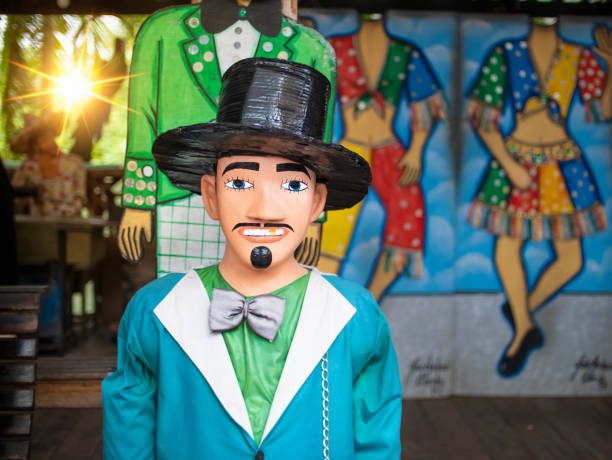 January 10, 2017: Brazilian Carnival decoration made in Olinda Pernambuco, Brazil and used extensively during the local carnival festival.
