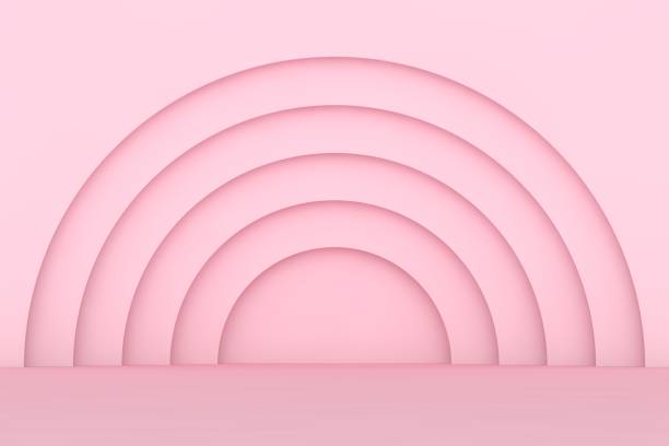 istock Pink blank scene, empty stage for product presentation 1366832114
