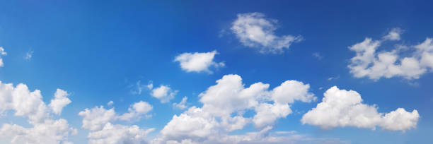 istock Blue sky with white clouds in happy summer day 1366832995