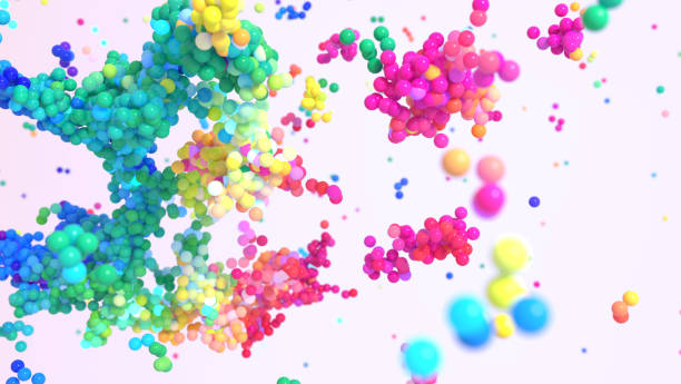 istock Clusters of multicolored particles isolated on white close up 1366833528