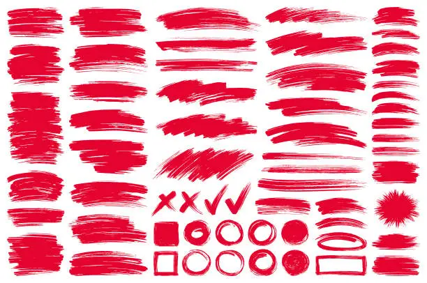 Vector illustration of Paint brush strokes
