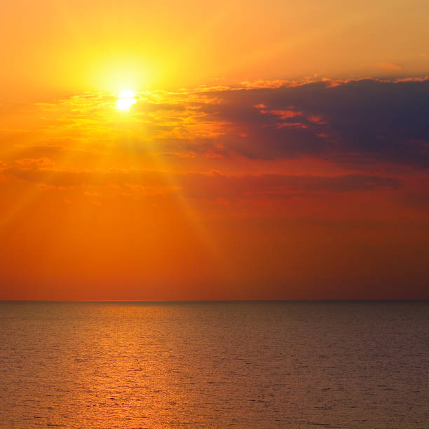 istock Seascape on a sunset, Horizon over the water. 1366834264