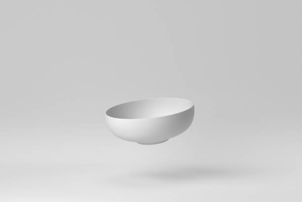 istock White ceramics bowl on white background. Design Template, Mock up. 3D render. 1366839005
