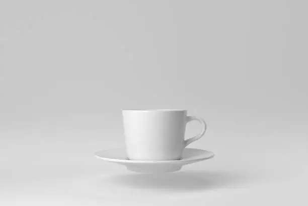 Photo of Coffee cup on white background. Design Template, Mock up. 3D render.