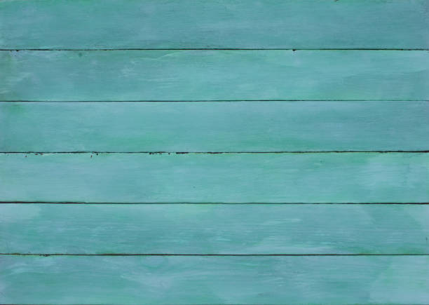 istock Vintage Turquoise Wood Board Painted Background 1366844965