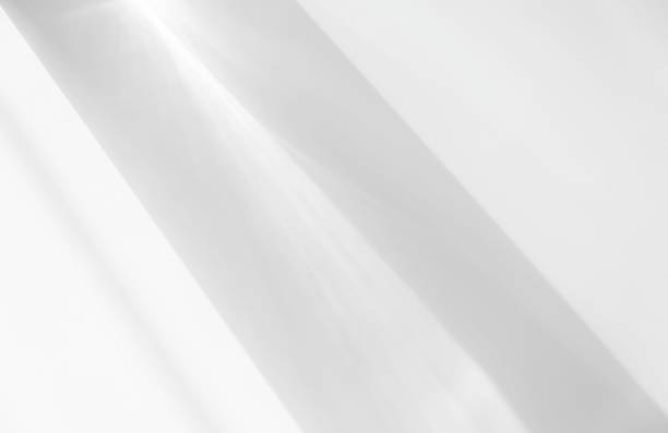 istock The light shines on the white background photo, the shadow lines 1366850687