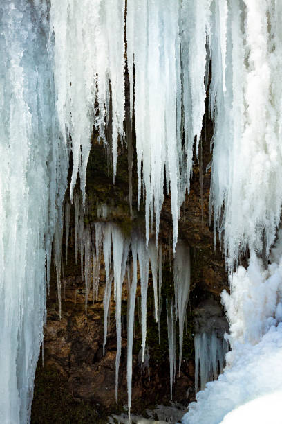 istock Spectacular ice formations in Blackledge Falls in Glastonbury, Connecticut. 1366860470
