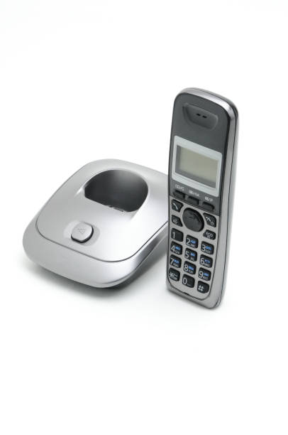 istock Cordless radiotelephone on a white background 1366863074