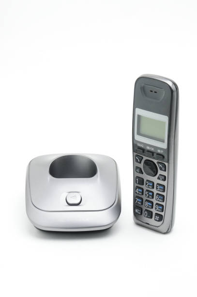istock Cordless radiotelephone on a white background 1366863093