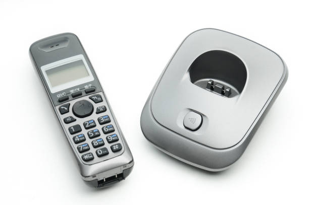 istock Cordless radiotelephone on a white background 1366863098