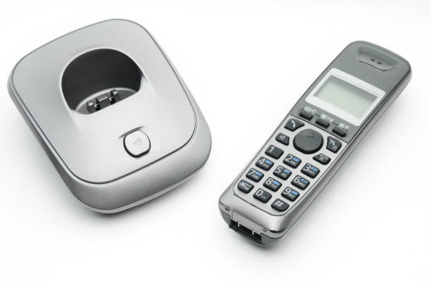 istock Cordless radiotelephone on a white background 1366863099