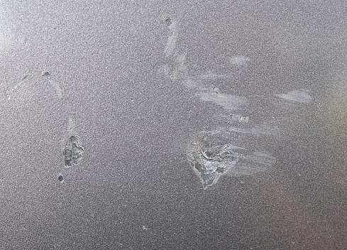 Close up of scratches on silver gray car, Grey texture background