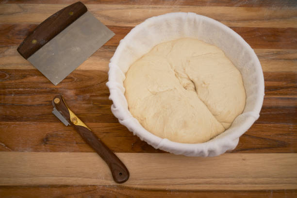 istock Sourdough bread in a proofing basket 1366870429
