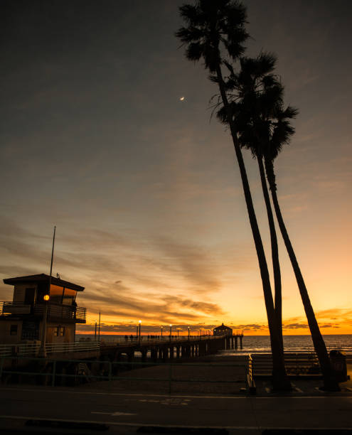 istock Pier sunset at Manhattan beach 1366874844